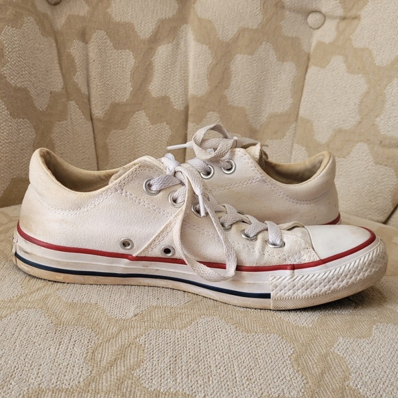 CONVERSE ALL STAR LOW TOP LACE UP SNEAKERS SHOES WHITE 7 - Picture 7 of 9